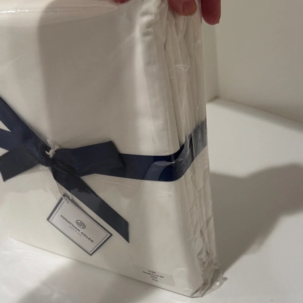 Jonathan Adler KING‎ Pristine White Duvet Cover
